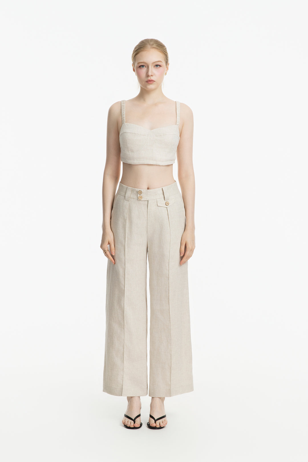 Women's Wide-Leg Dress Pants | 100% Flax Linen (Solene)