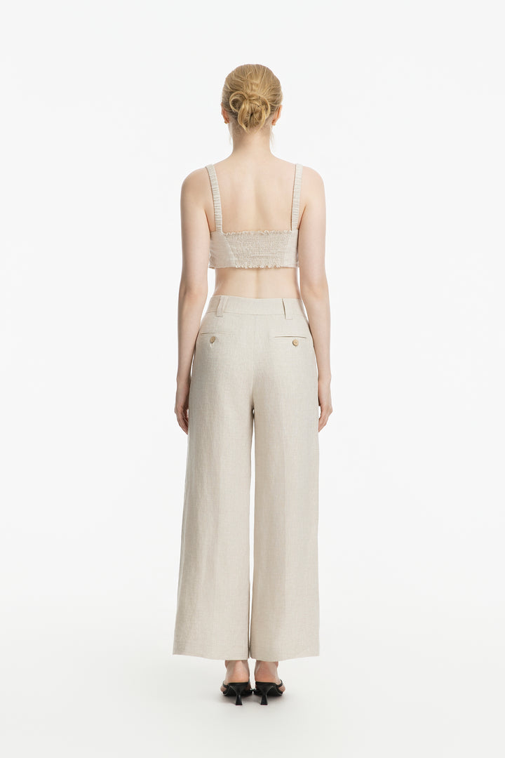 Women's Wide-Leg Dress Pants | 100% Flax Linen (Solene)