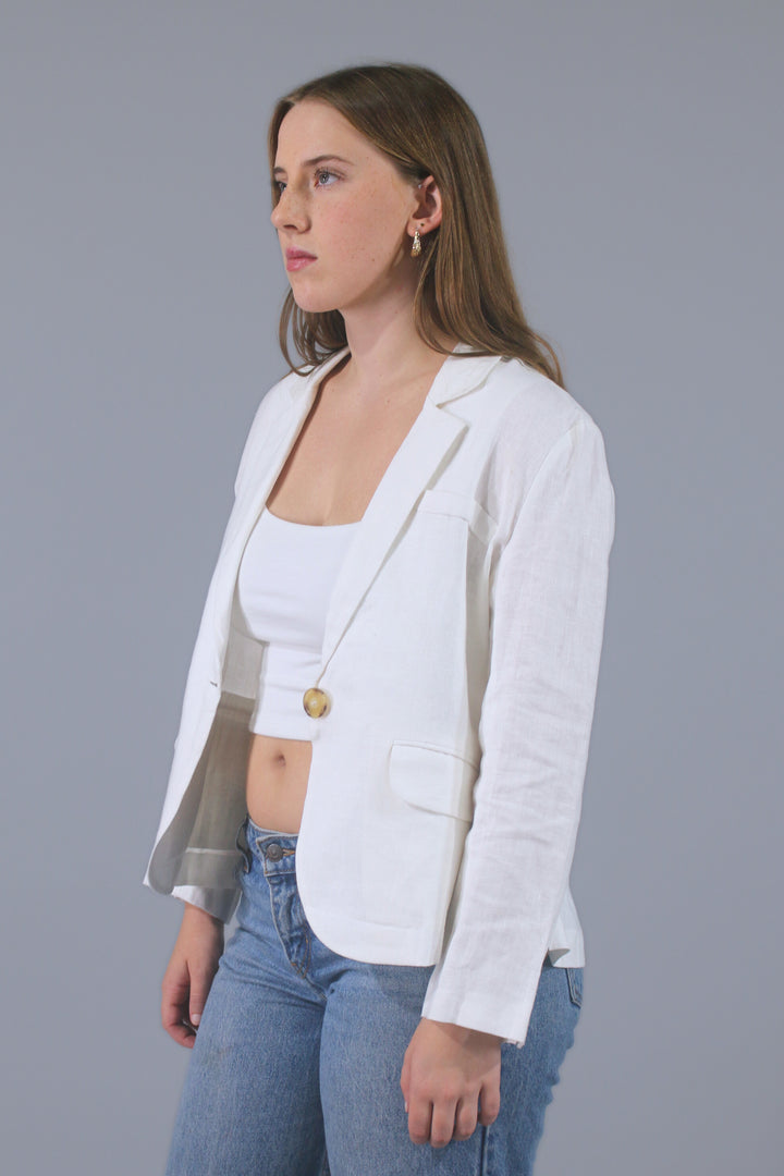 Karen 100% Linen Fitted Blazer