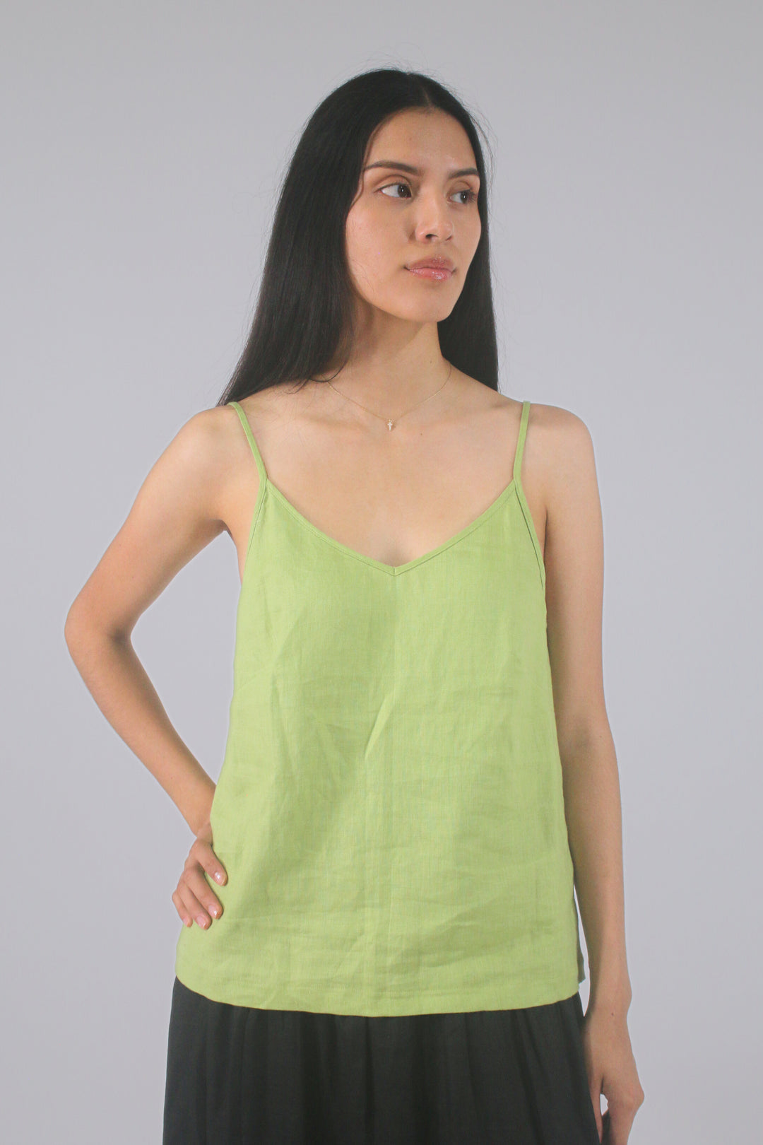 Kathy 100% Linen V-Neck Top