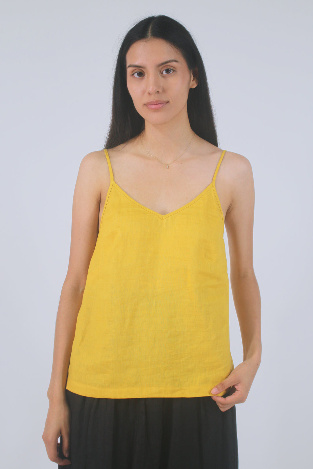 Kathy 100% Linen V-Neck Top