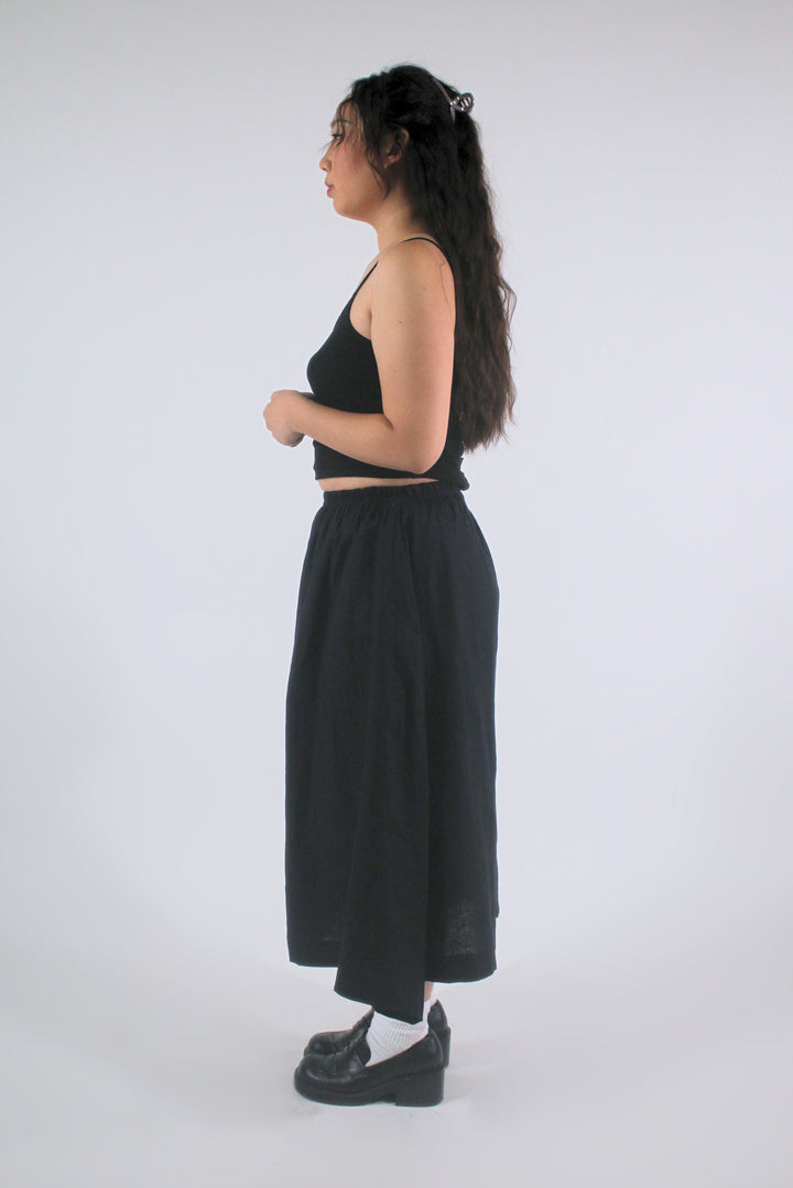 Lucy 100% Linen A-Line Midi Skirt