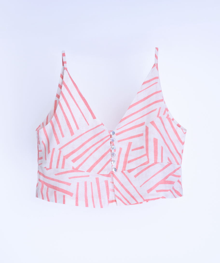 Nyla Two-Piece Linen Set – Crop Top & Maxi Skirt