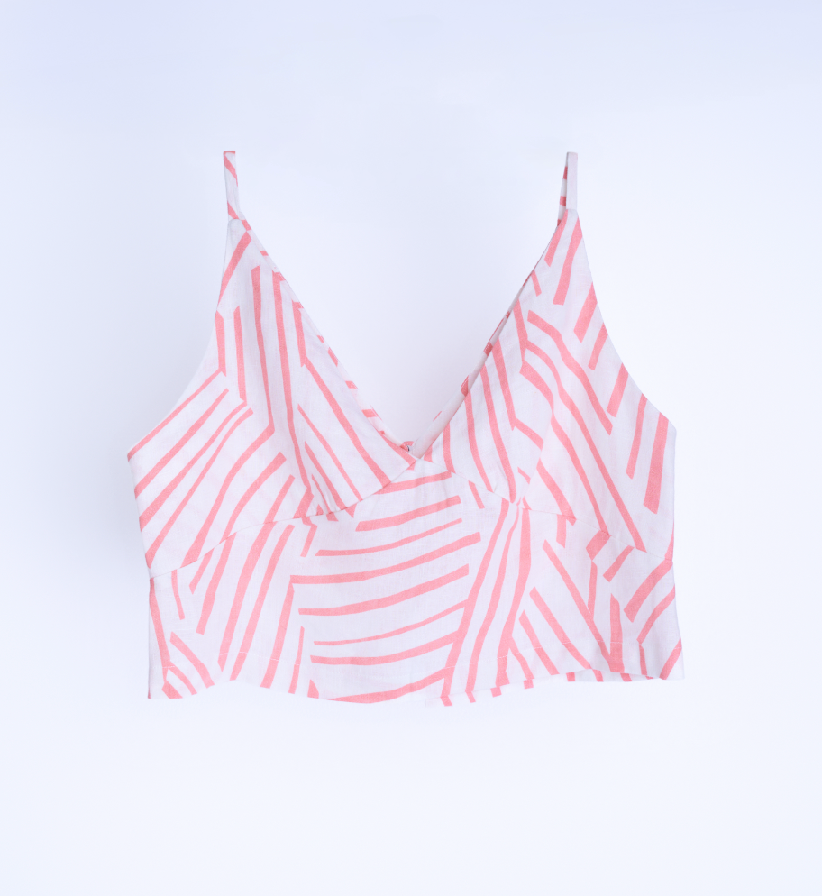 Nyla Two-Piece Linen Set – Crop Top & Maxi Skirt