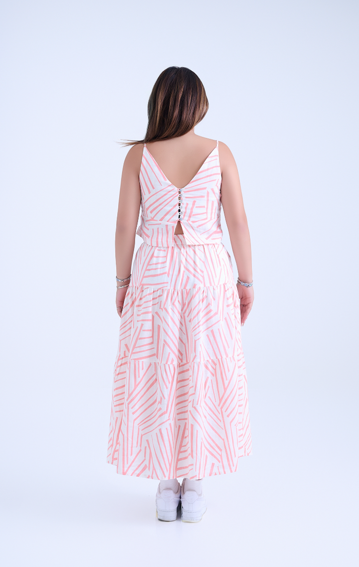 Nyla Two-Piece Linen Set – Crop Top & Maxi Skirt