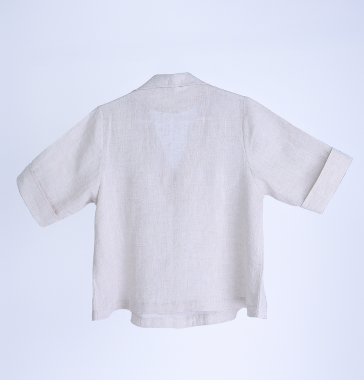 Sophie Timeless 100% Linen V-Neck Top