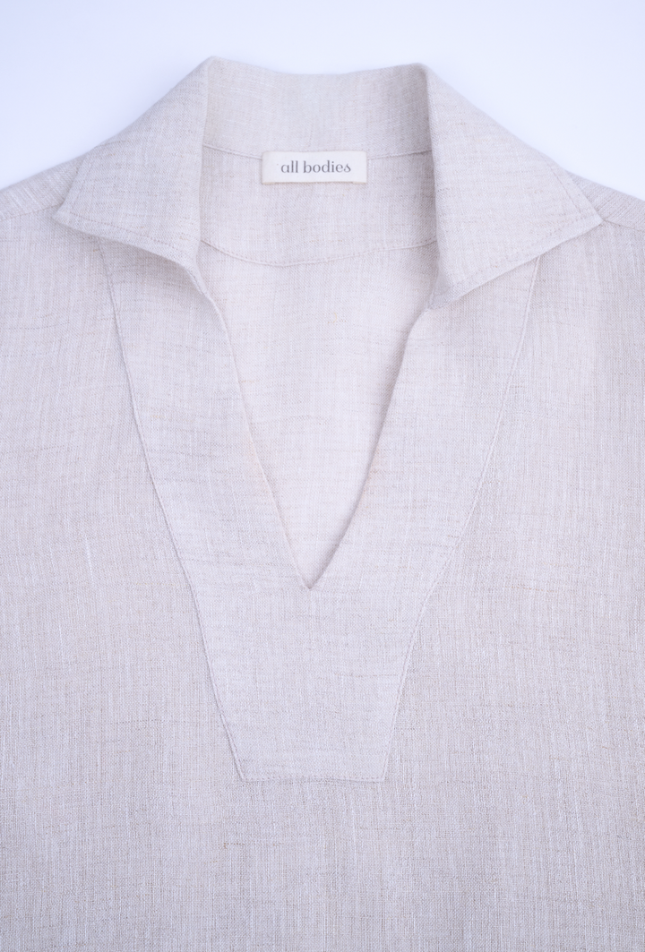 Sophie Timeless 100% Linen V-Neck Top