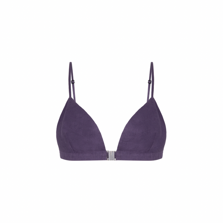 Triangle Linen Bralette (Jasmine)