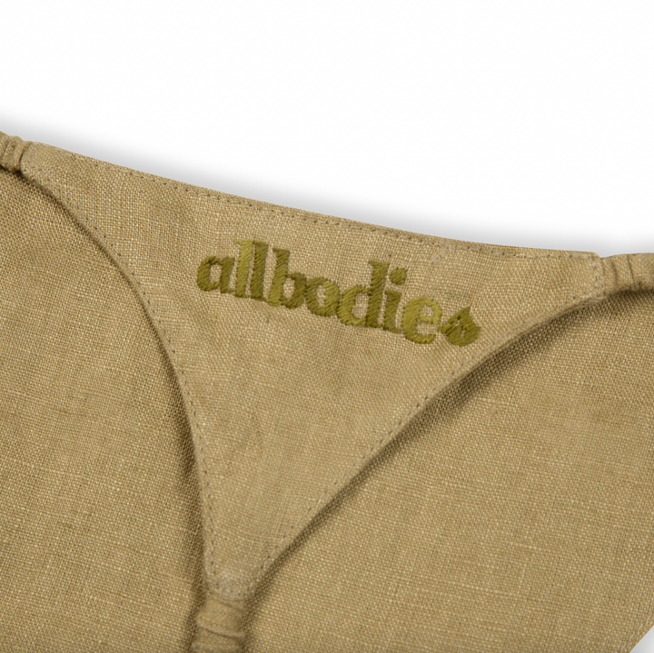 Linen Thong | 100% Flax Linen Underwear (Jasmine)