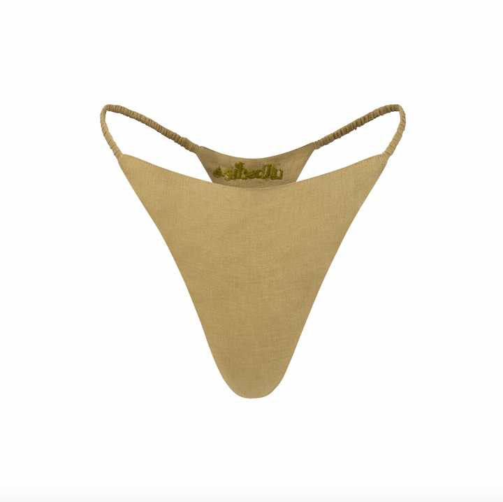 Linen Thong | 100% Flax Linen Underwear (Jasmine)