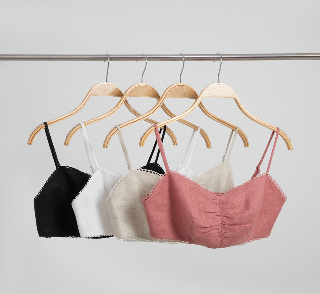 Florence 100% Linen Lacey Bralette