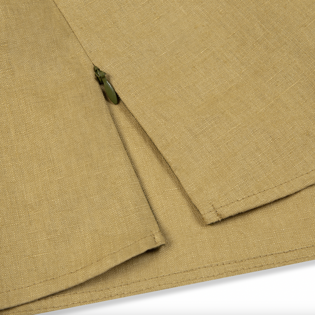 Linen Puff Sleeve Square Neck Blouse | Macy (long)