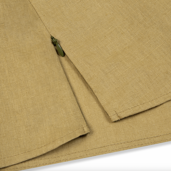 Linen Puff Sleeve Square Neck Blouse | Macy (long)