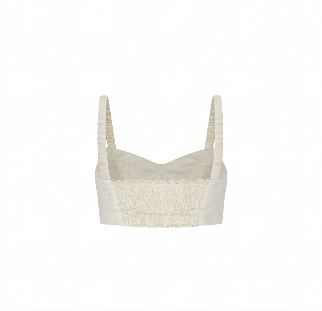 Linen Sweetheart Bralette/ Crop Top | Viviane
