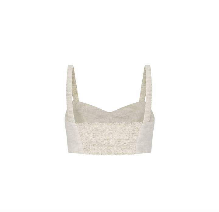 Linen Sweetheart Bralette/ Crop Top | Viviane