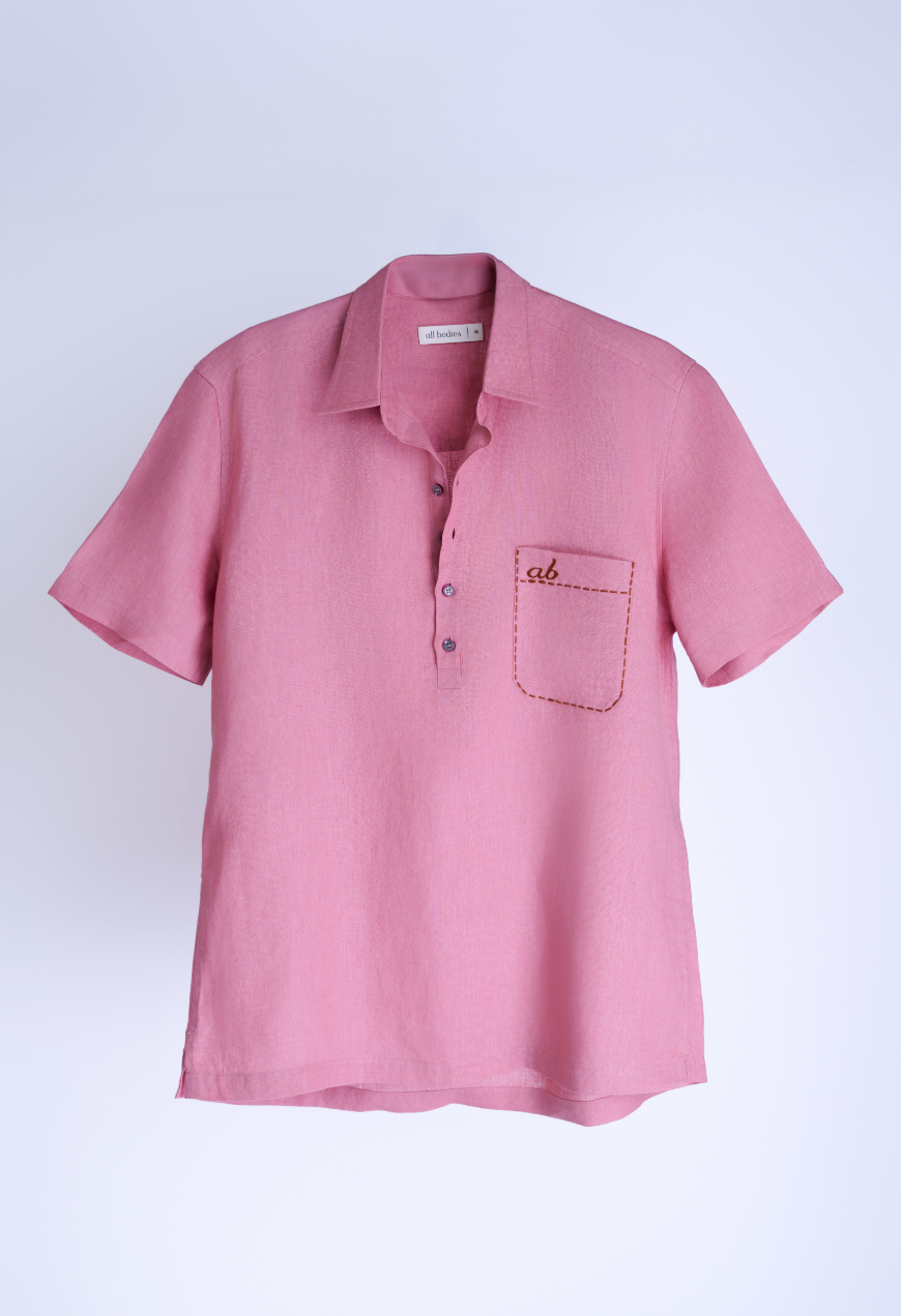 Men's 100% Linen Polo