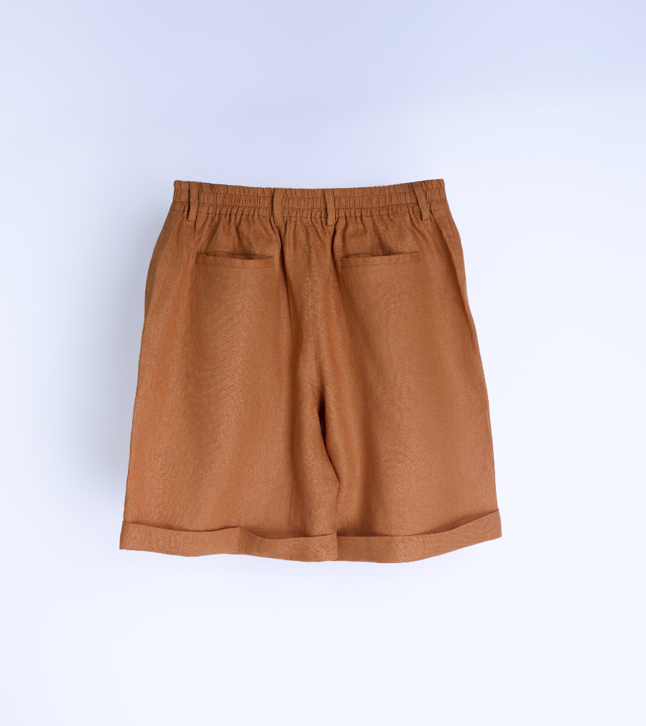 Men’s 100% Linen Relaxed Button Shorts