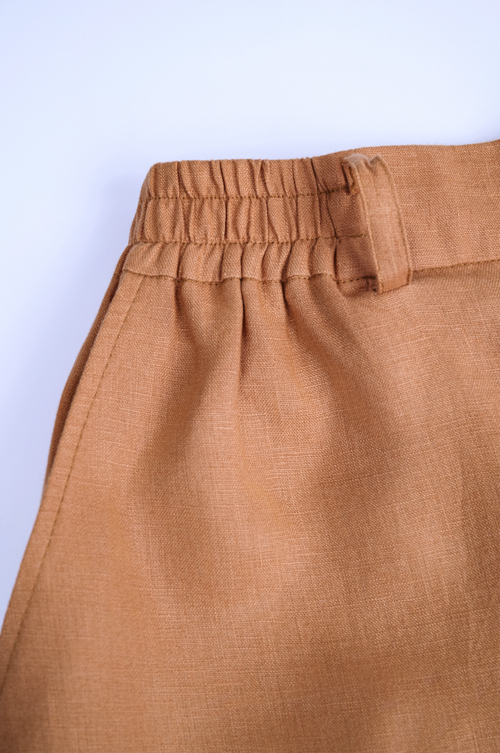 Men’s 100% Linen Relaxed Button Shorts