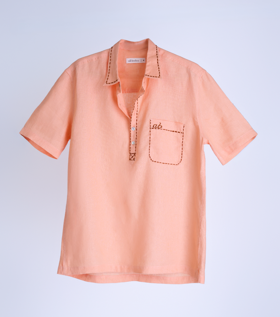 Men's 100% Linen Polo