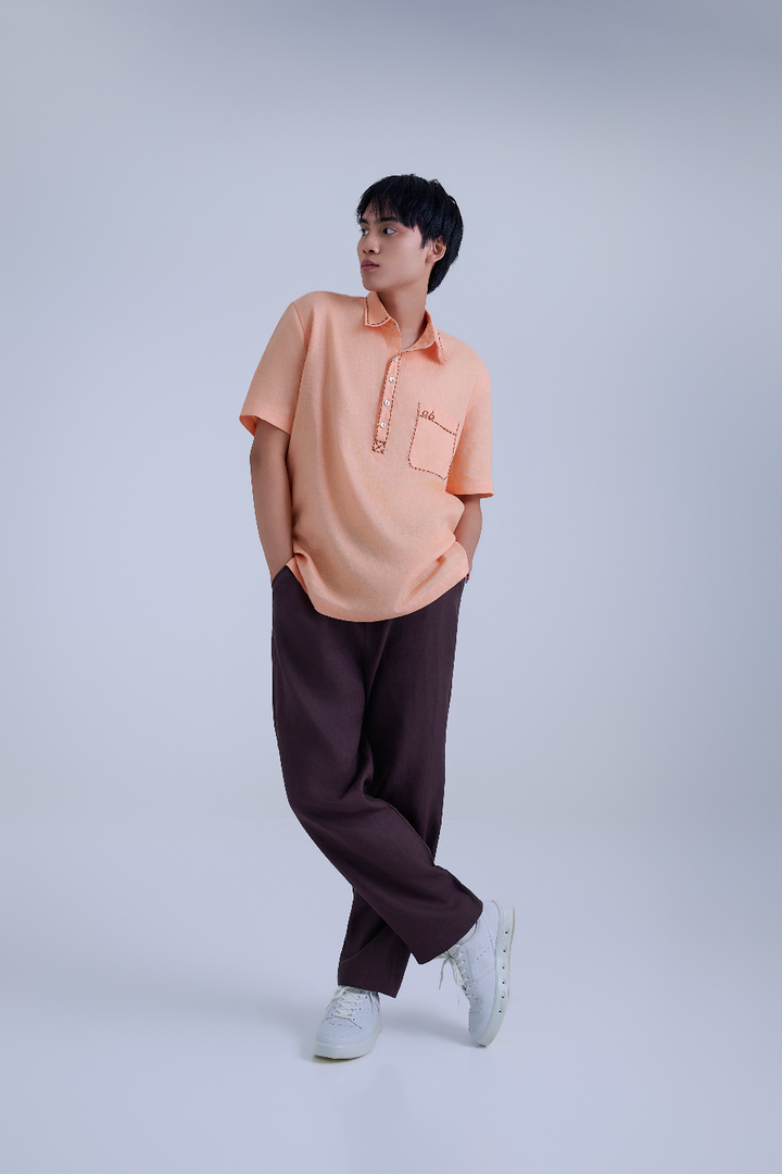 Men's 100% Linen Polo