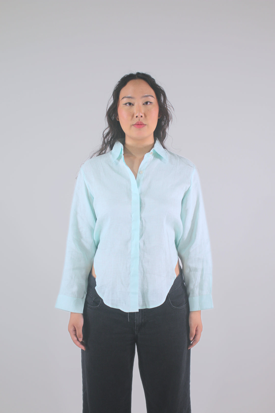 Tiffany 100% Linen Button-Up Shirt