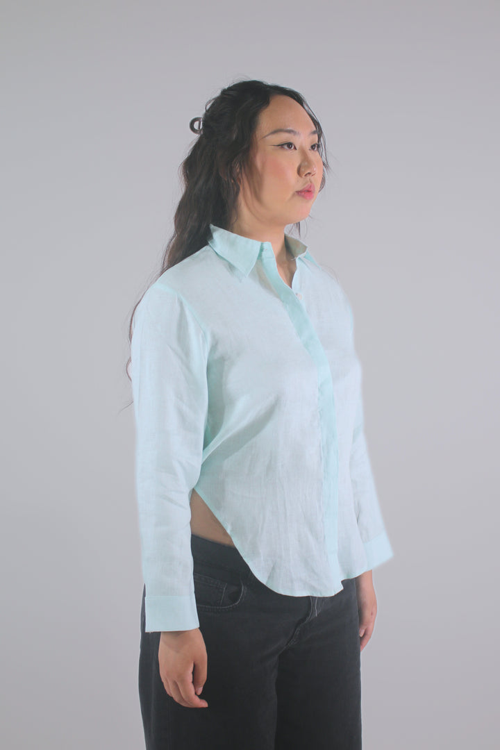 Tiffany 100% Linen Button-Up Shirt