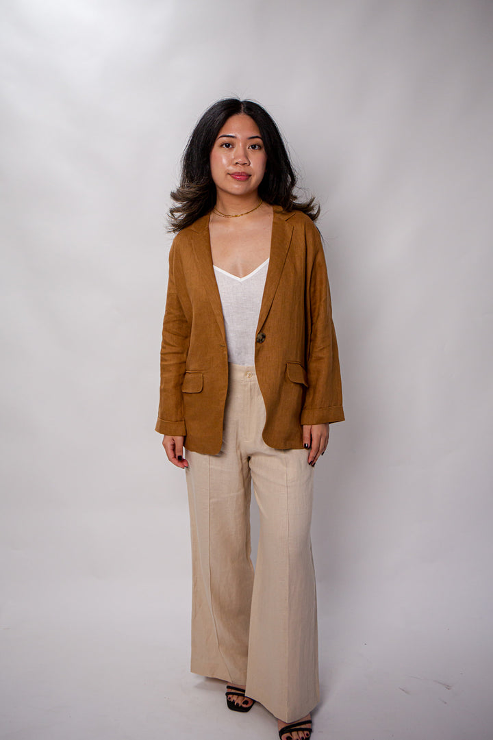 Karen 100% Linen Fitted Blazer