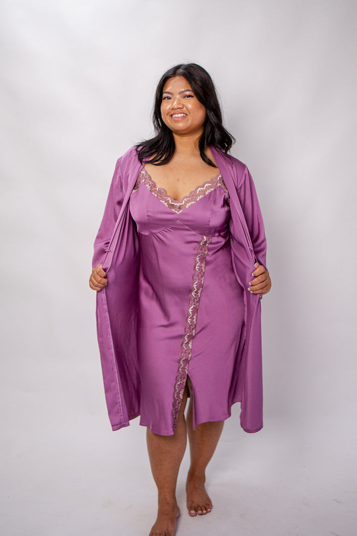 Vanessa Silk PJ Slip Dress With Robe