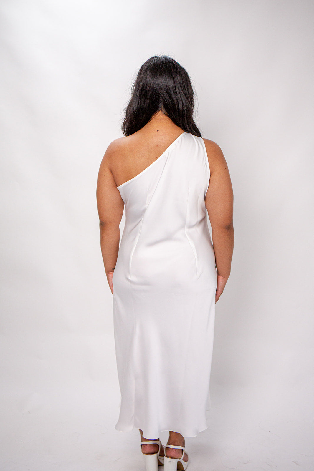 Roman One-Shoulder Silk Maxi Dress