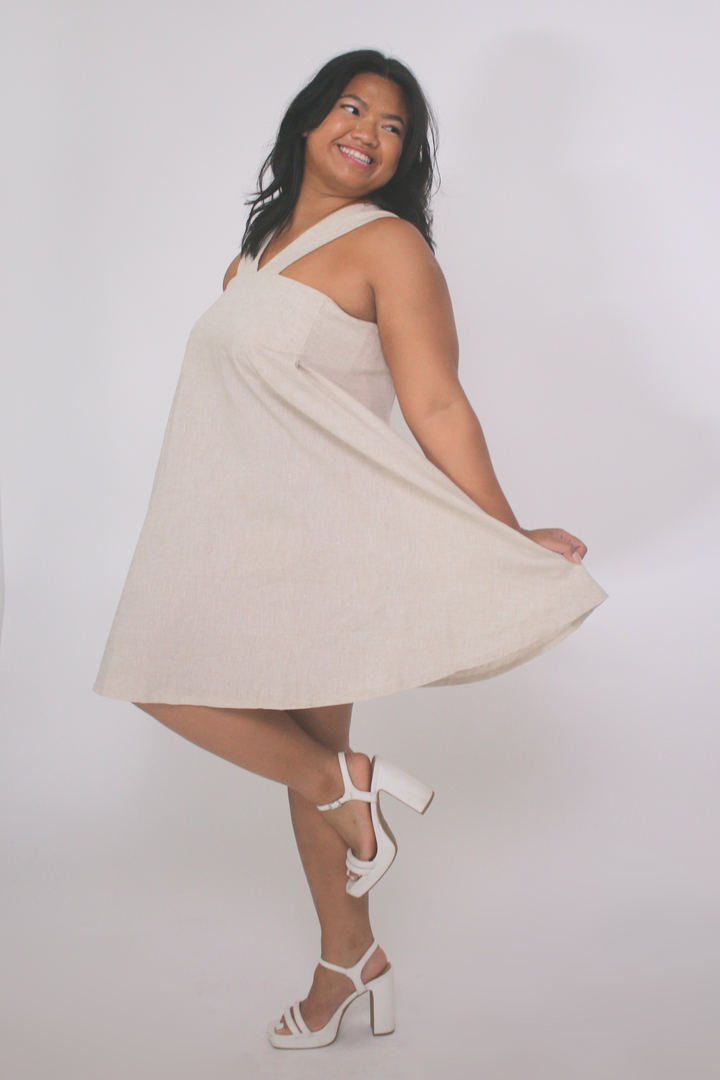 Jasmine 100% Linen Sundress