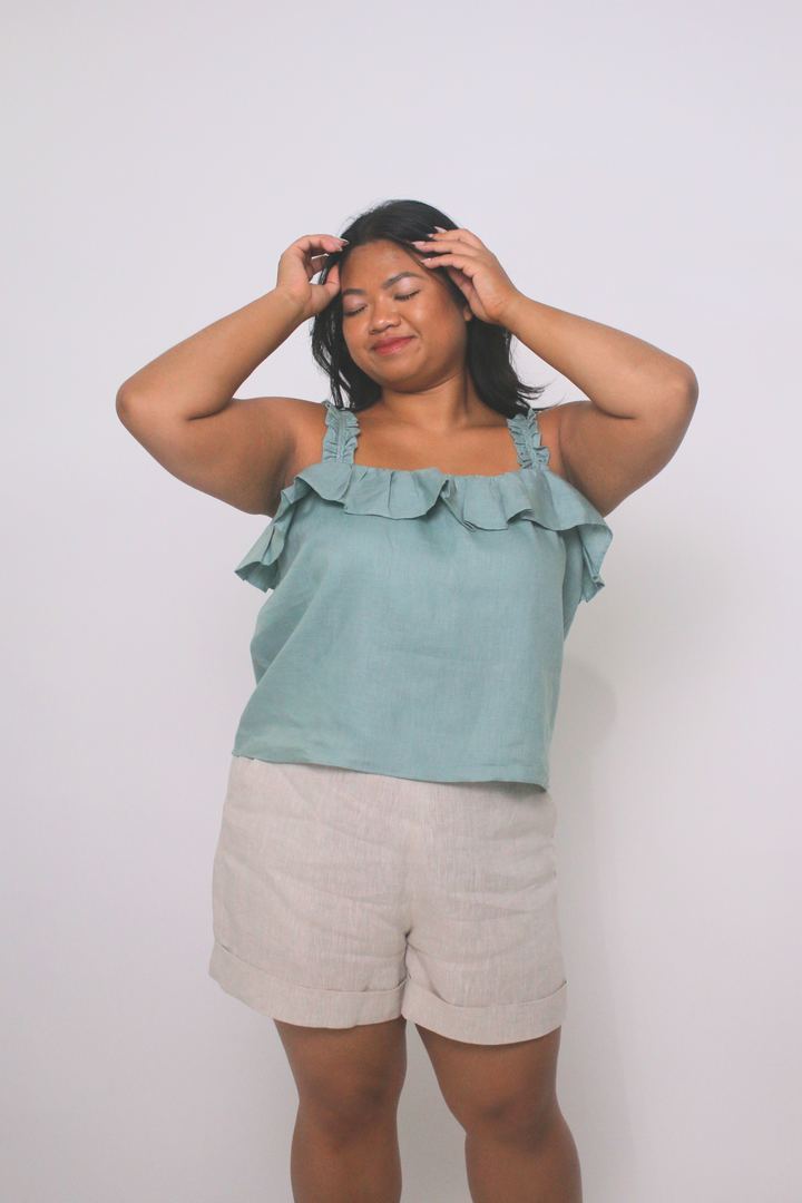 Phoebe 100% Linen Tank Top